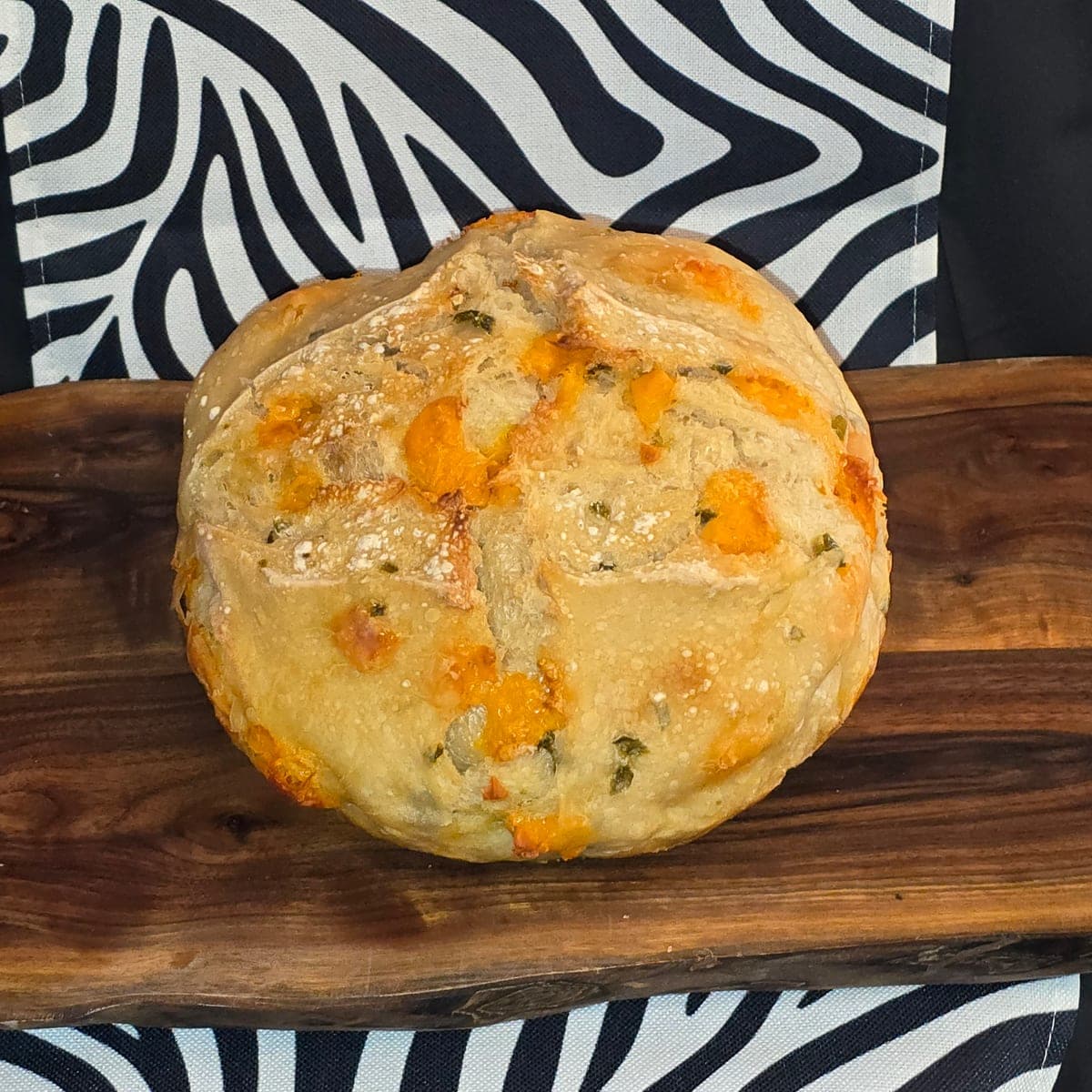 Another cheddar jalapeño sourdough loaf fresh from the oven