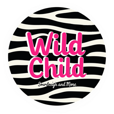 Wild Child Sourdough zebra mascot logo
